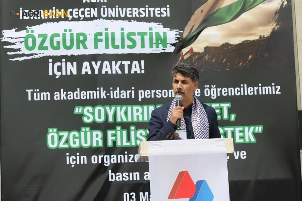 Ağrı İbrahim Çeçen Üniversitesi Özgür Filistin İçin Ayakta