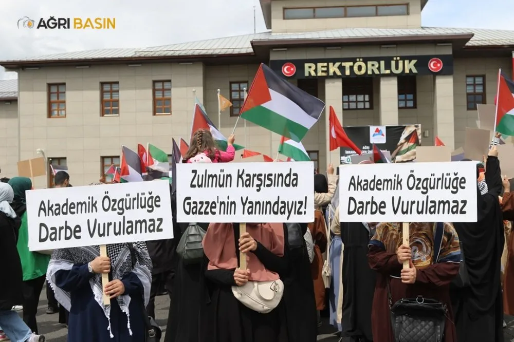 Ağrı İbrahim Çeçen Üniversitesi Özgür Filistin İçin Ayakta