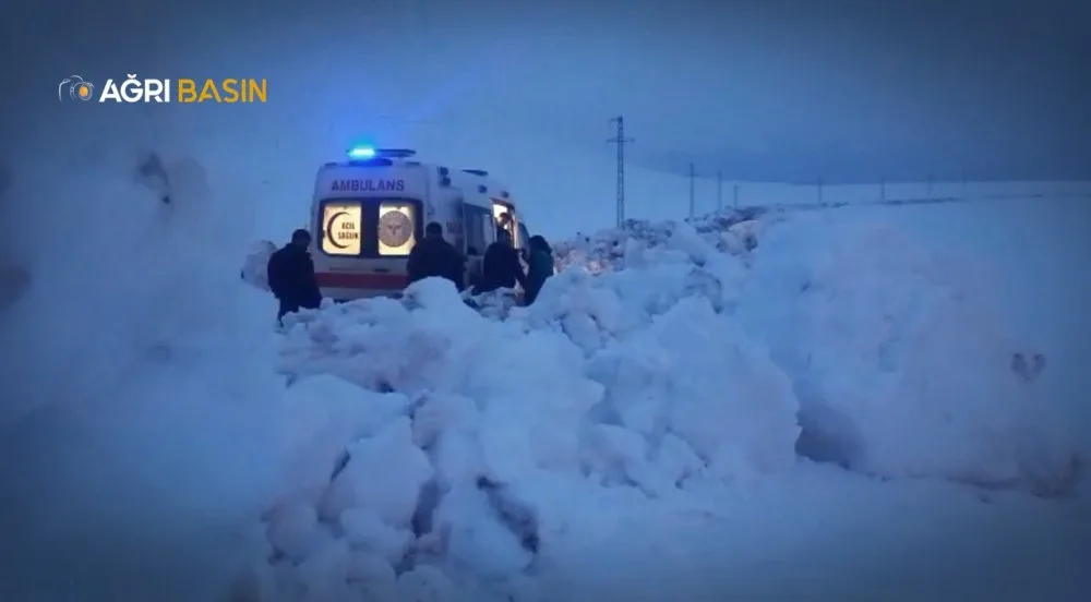 Ağrı’da Nisan Ayında Ambulans zor Şartlarda Hasta Kurtardı