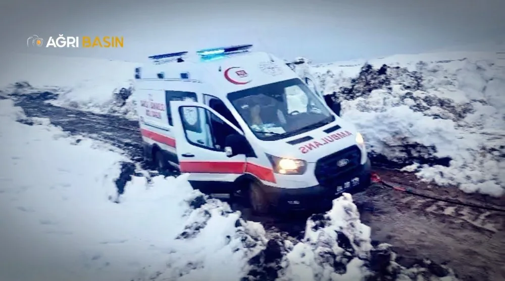 Ağrı’da Nisan Ayında Ambulans zor Şartlarda Hasta Kurtardı