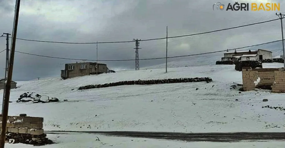 Ağrı'da Kar Yağışı: Sürücüler Zorlanıyor, Kent Beyaza Büründü