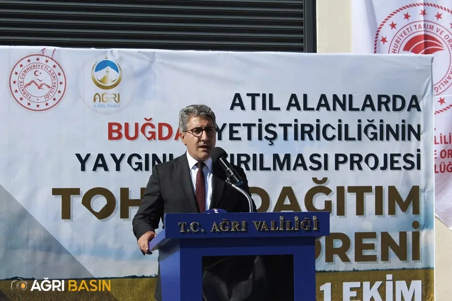 Ağrı'da Çiftçilere 530 ton buğday tohumu dağıtımı gerçekleştirildi