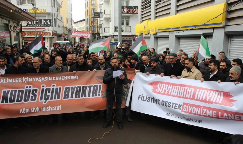 Ağrı'da STK’lar Gazze için ortak basın açıklaması yaptı