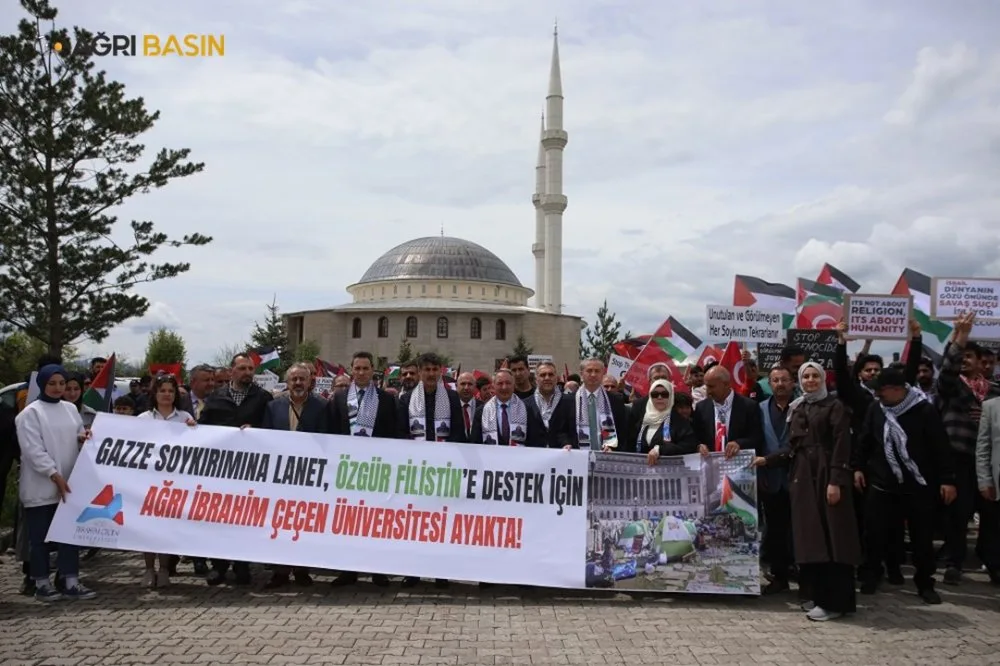 Ağrı İbrahim Çeçen Üniversitesi Özgür Filistin İçin Ayakta
