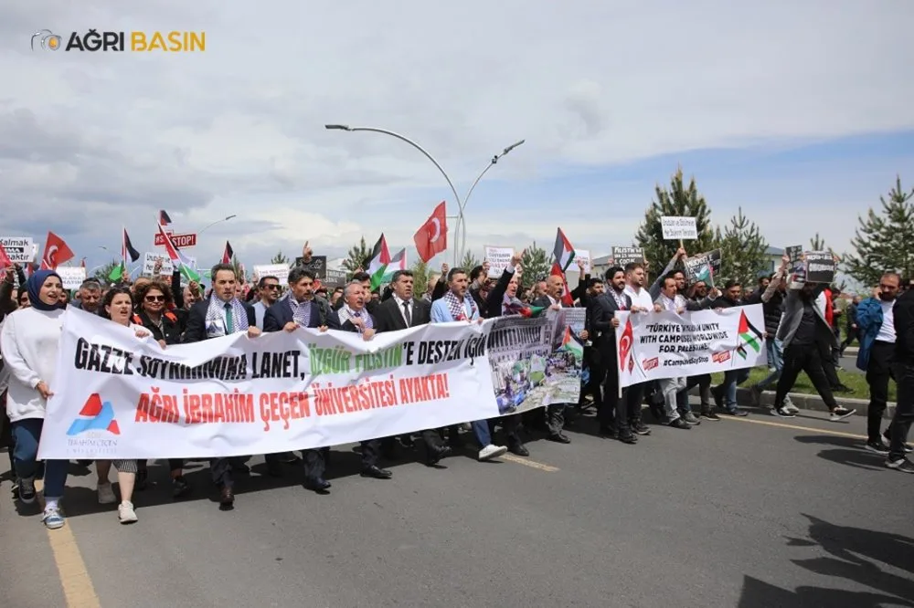 Ağrı İbrahim Çeçen Üniversitesi Özgür Filistin İçin Ayakta