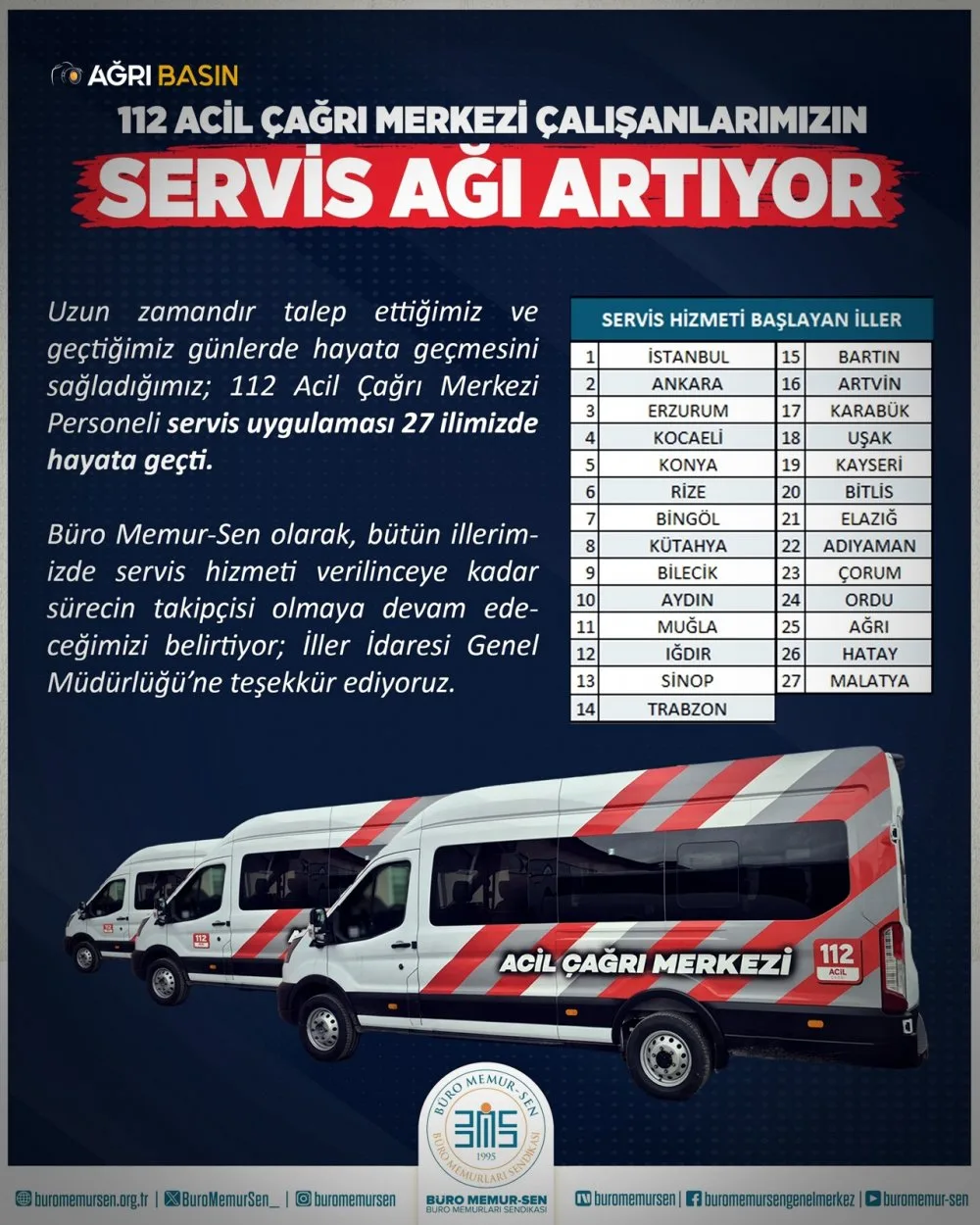 Ağrı'da 112 Personeline Büyük Müjde: O Çile Bugün Bitti!