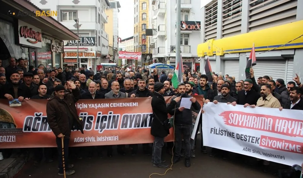 Ağrı'da STK’lar Gazze için ortak basın açıklaması yaptı