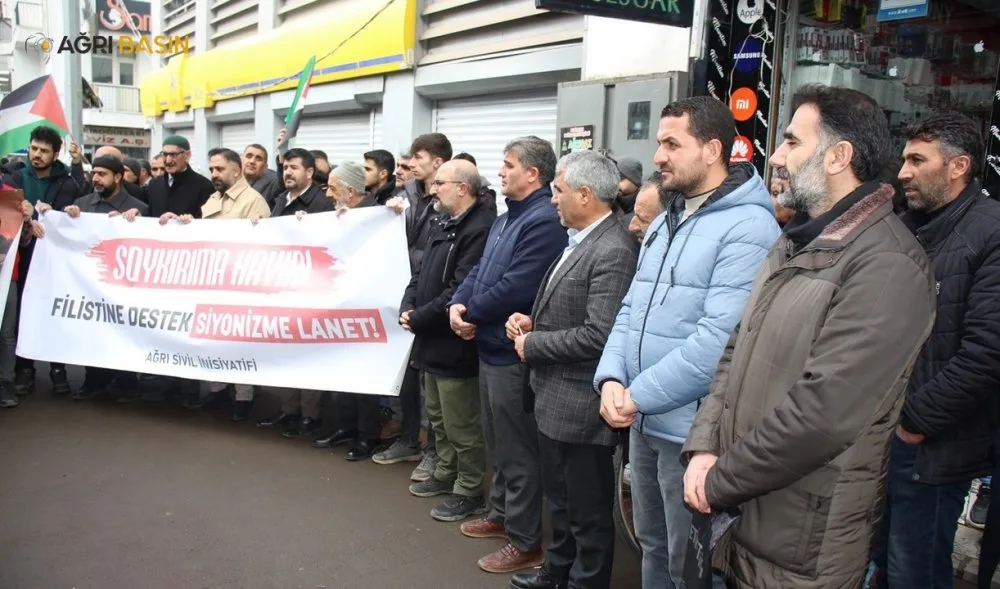 Ağrı'da STK’lar Gazze için ortak basın açıklaması yaptı
