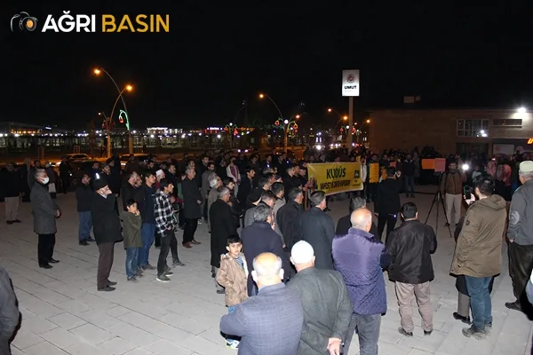 Ağrı Filistin direnişine destek işgalci siyonistlere lanet yağdırdı