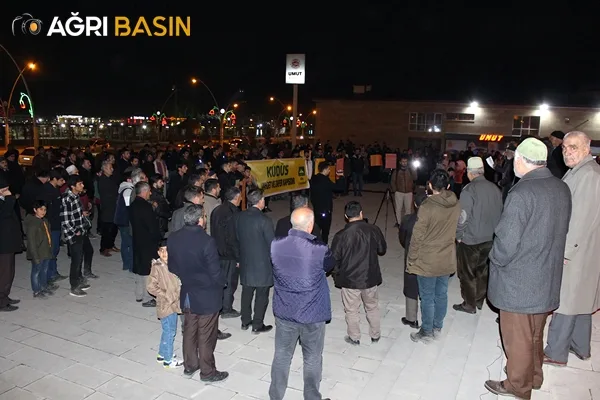 Ağrı Filistin direnişine destek işgalci siyonistlere lanet yağdırdı