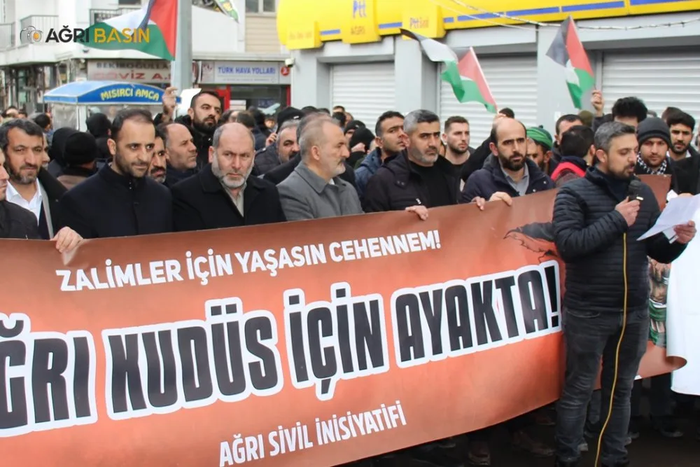 Ağrı'da STK’lar Gazze için ortak basın açıklaması yaptı
