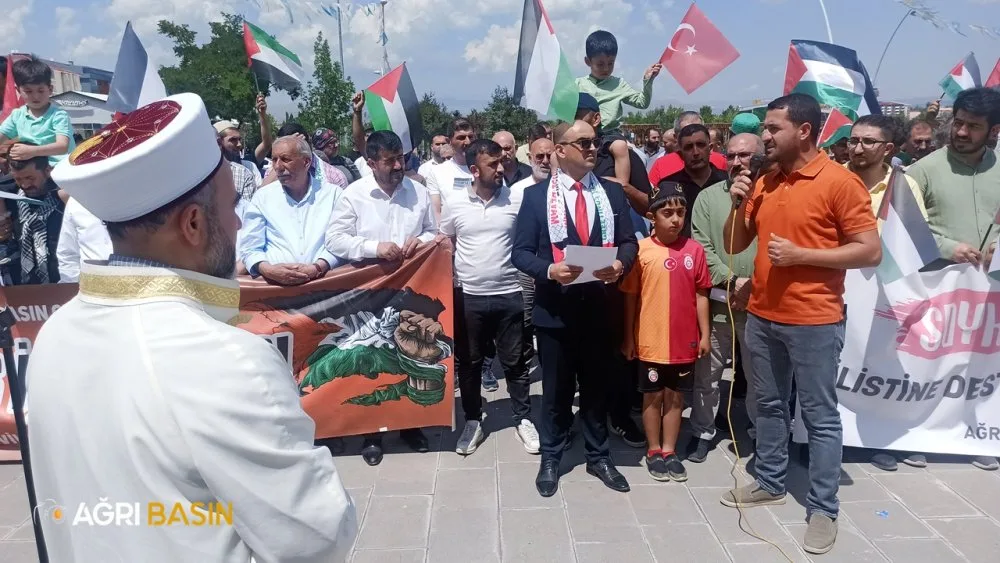 İsmail Heniyye için Ağrı'da gıyabi cenaze namazı kılındı