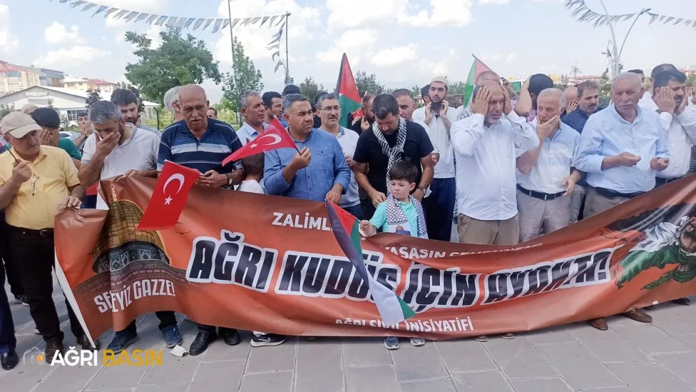 İsmail Heniyye için Ağrı'da gıyabi cenaze namazı kılındı