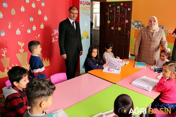Sedide Akbulut Ağrı'da 4-6 yaş Kur’an kurslarını ziyaret etti