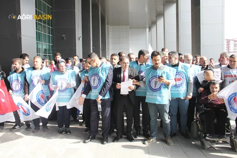 Sağlık-Sen Ağrı Şubesinden Filistin'e Destek Açıklaması