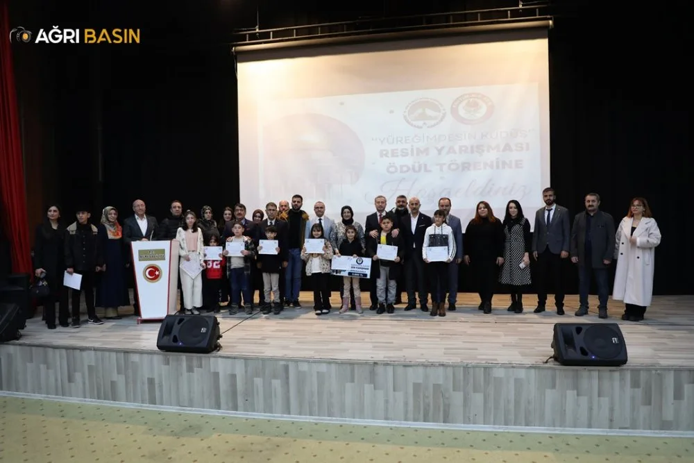 Ağrı’da “Yüreğimdesin Kudüs” temalı Resim yarışması ödül töreni gerçekleşti