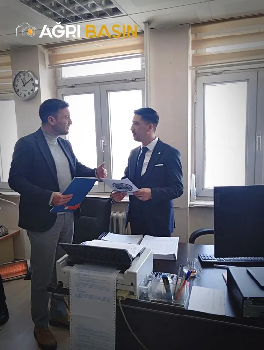 Başkan Emrah Yıldız’dan Ağrı Defterdarı Mustafa Şimşek’e Ziyaret