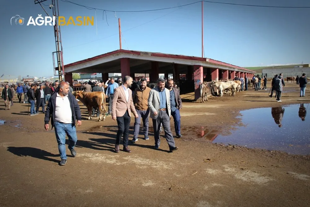 HÜDA PAR'dan Ağrı Hayvan Borsası'na yerinde inceleme
