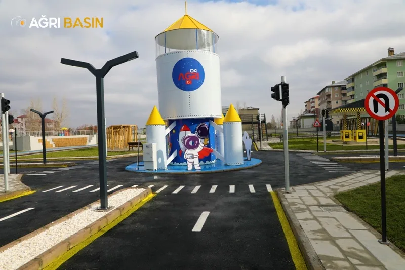 Ağrı’da Çocuk Trafik Eğitim Parkı hizmet için gün sayıyor