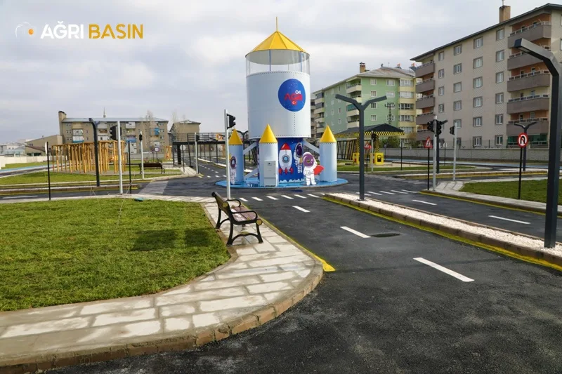 Ağrı’da Çocuk Trafik Eğitim Parkı hizmet için gün sayıyor
