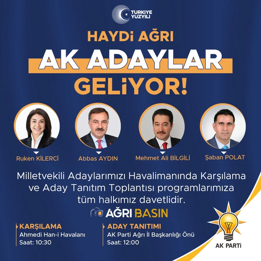 Ağrı AK Parti Milletvekili Adaylarını karşılamaya Hazırlanıyor!