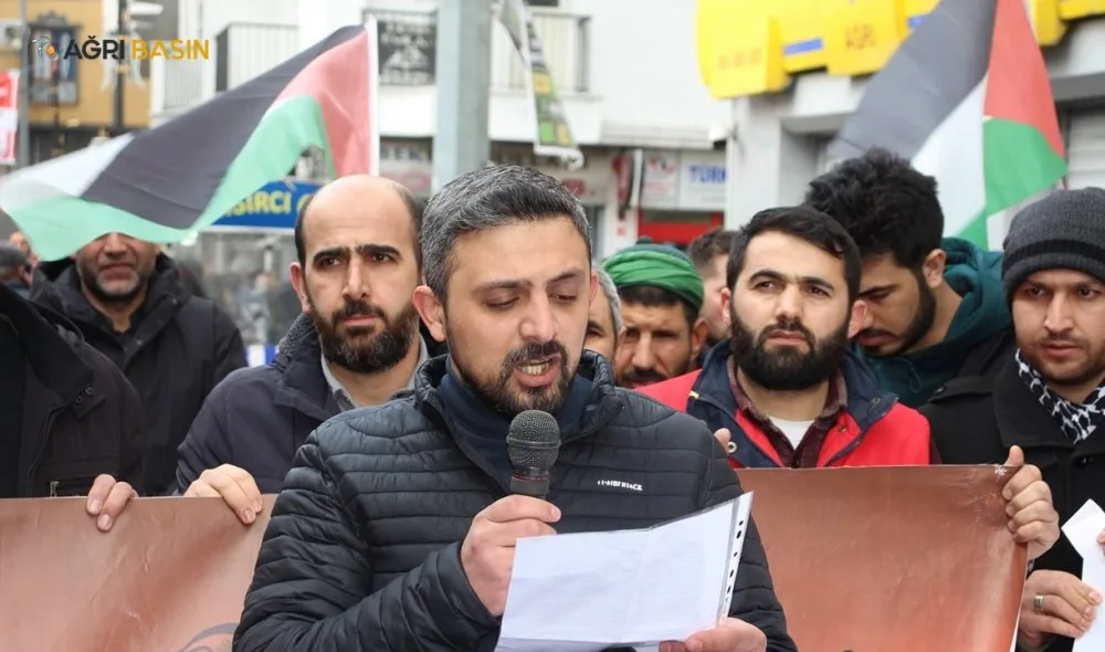 Ağrı'da STK’lar Gazze için ortak basın açıklaması yaptı