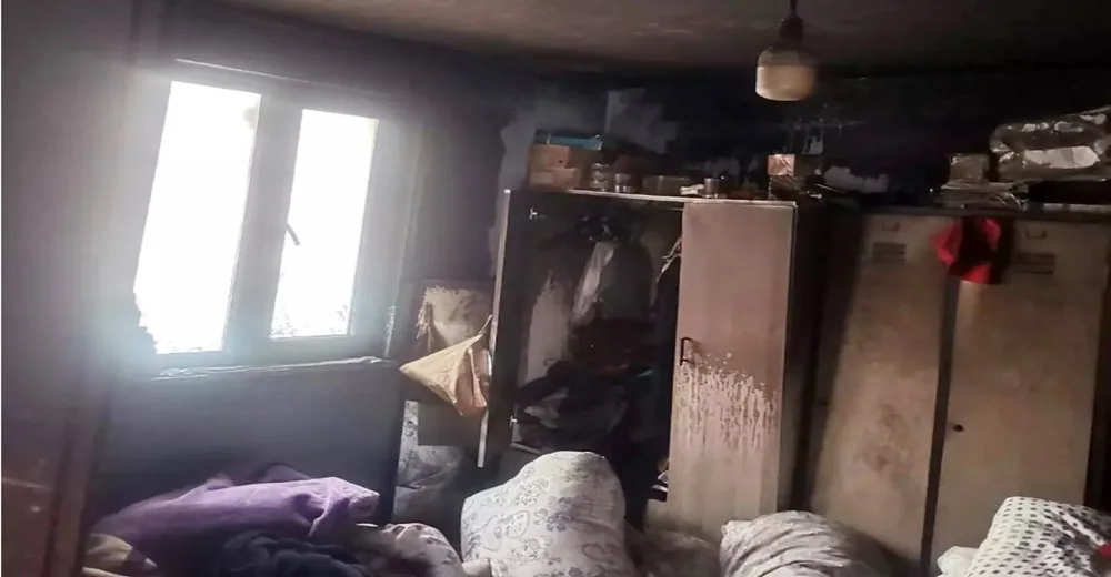 Diyadin'de Ev Yangını