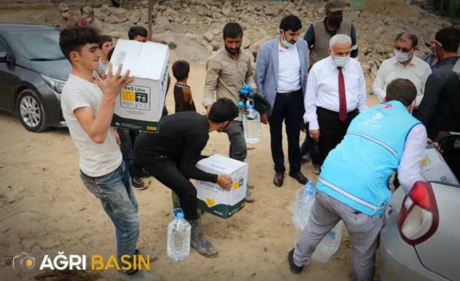 Ağrı İl Müftüsü Tandoğan Topçu selin vurduğu Gözucu Köyü’nde